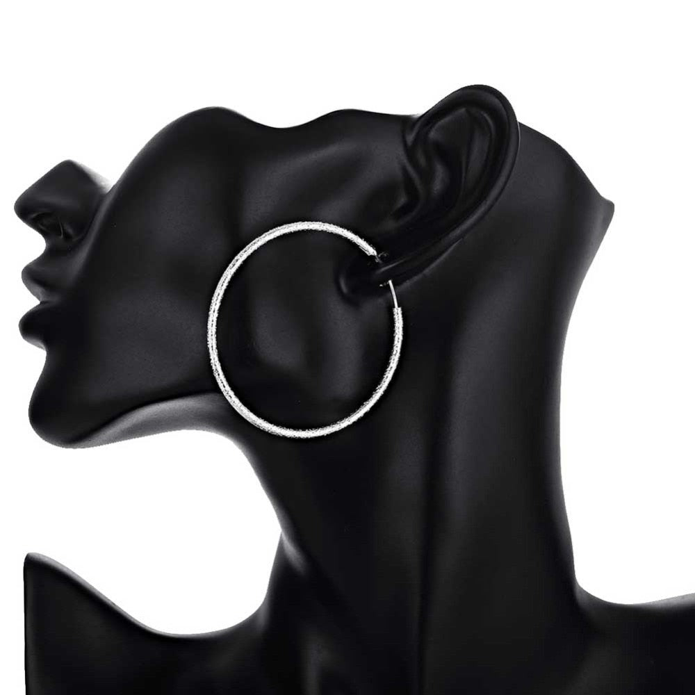 1 Paar Creolen aus 925 Sterling Silber Ohrringe Zirkonia Ohrstecker NEU