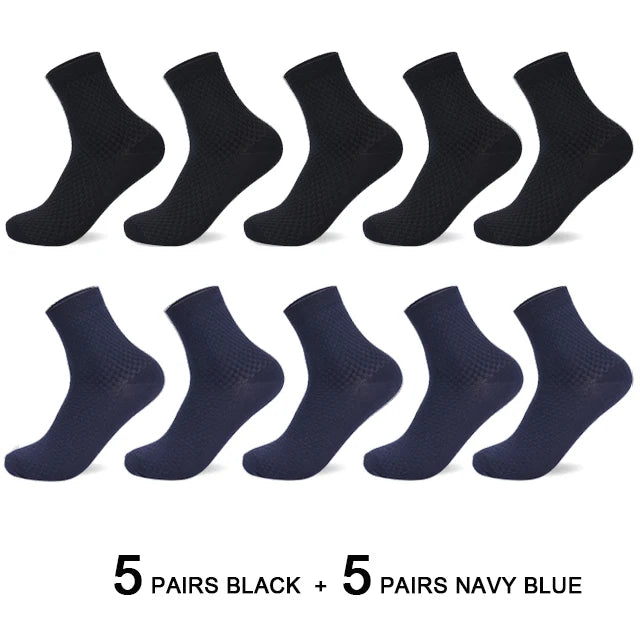 10 Paar Herren Business Socken aus Bambusfaser Atmungsaktives Größe 38-45