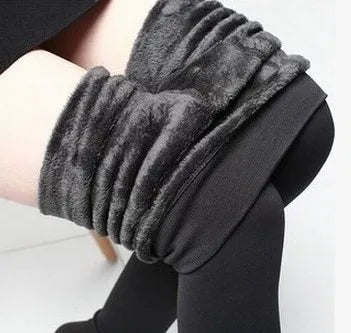 Frauen Winter Warm Thermo Hose Innenfleece Strumpfhose Blickdicht Hosen Leggins