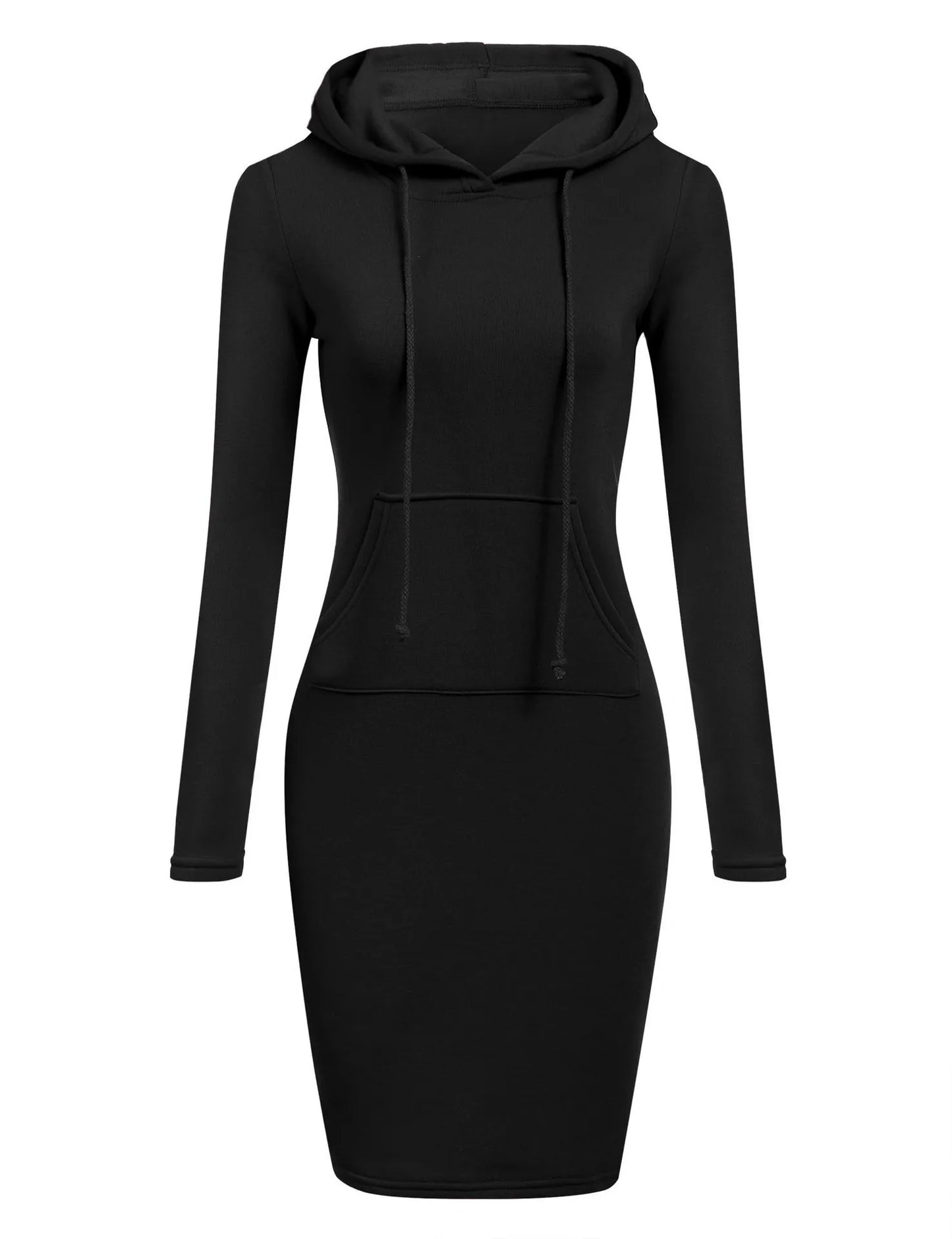 Kapuzenpullover Sweatshirt Pulloverkleid Hoodie Pulli Tunika Damen Sportkleid