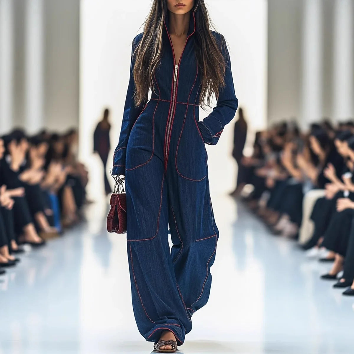 Damen Fashion Hose Latzhose Schlaghose Flare Trägerhose Overalls Jumpsuits