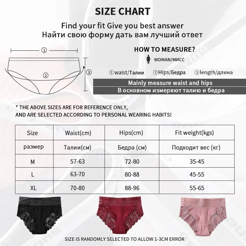 3Stk Frauen Spitze Tanga String Höschen Sexy Schlüpfer Slip Dessous Unterwäsche