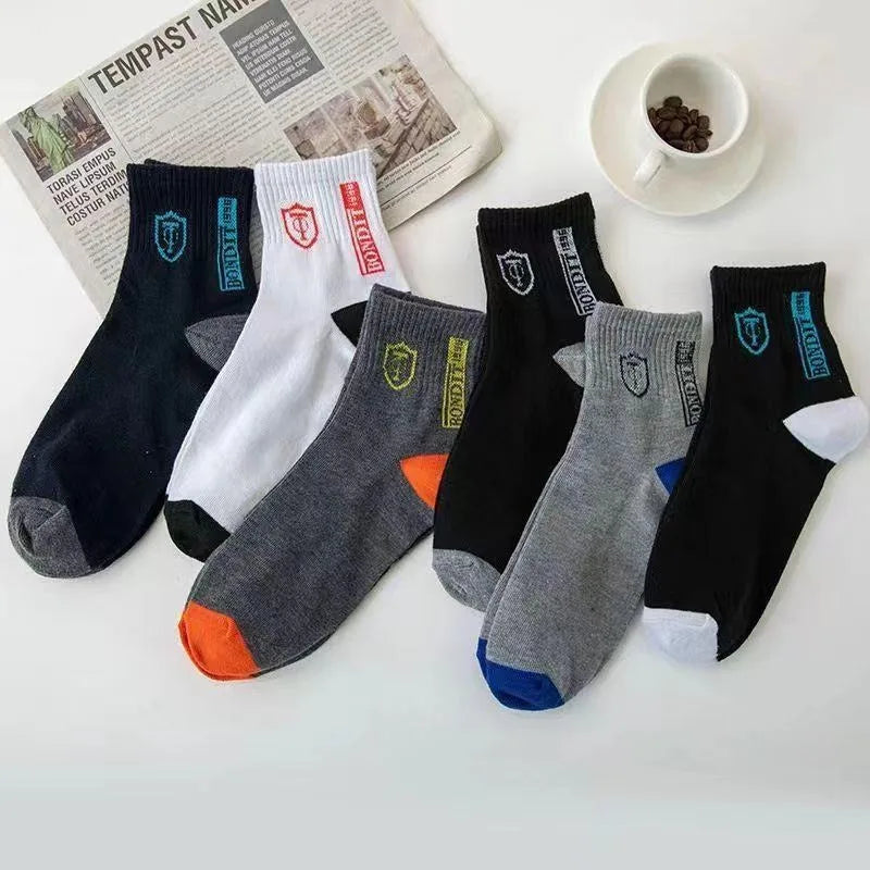 5 Paar Herren Fashion Socken Baumwolle Atmungsaktives Kurzsocken Größe 39-44
