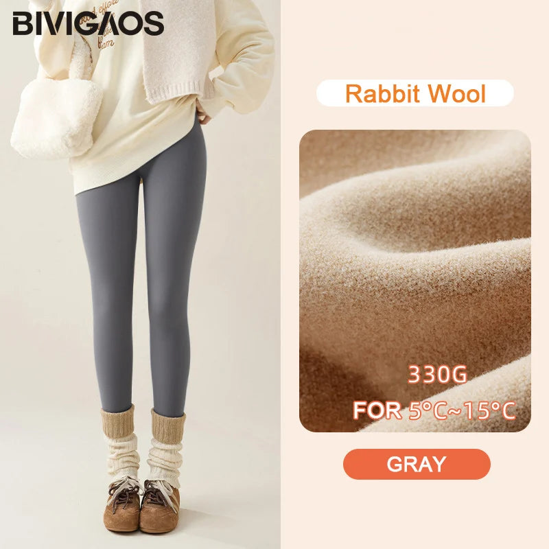 Frauen Hose Winter Warm Thermohose Innenfleece Blickdichte Strumpfhose Leggins