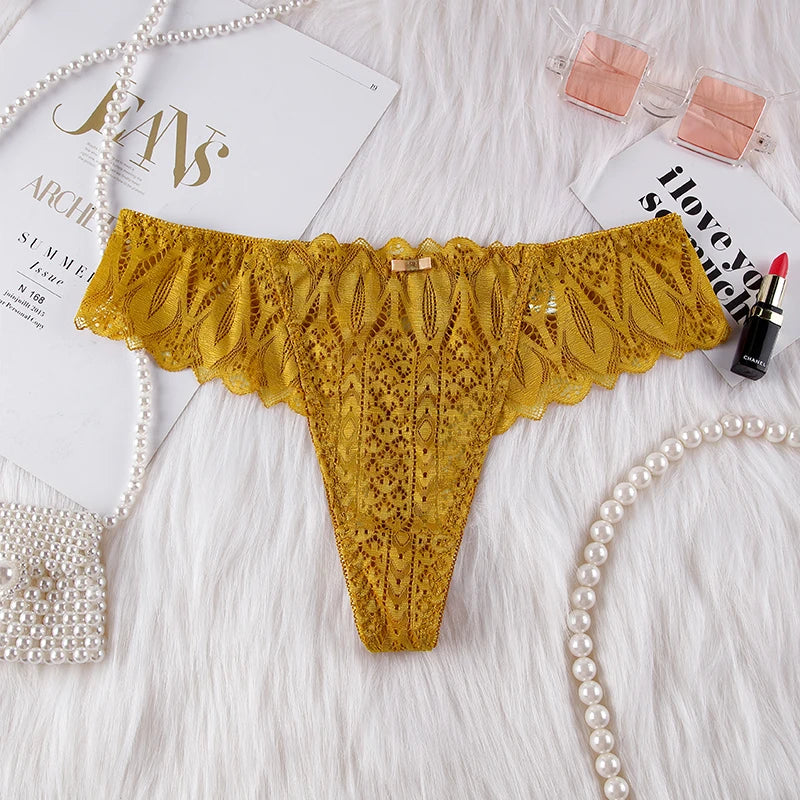 Frauen Spitze Tanga String Höschen Sexy Schlüpfer Slip Dessous Unterwäsche