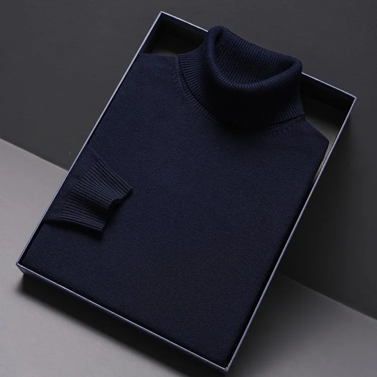 Herren Rollkragen Pullover Sweatshirt Leichter Pulli Sweater Shirt Langarmshirt