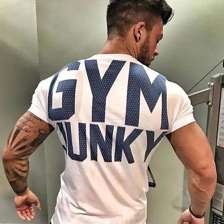 Herren T-Shirt Gym Junky Fitness Shirt Rundhals Unisex Streetwear Tank Top