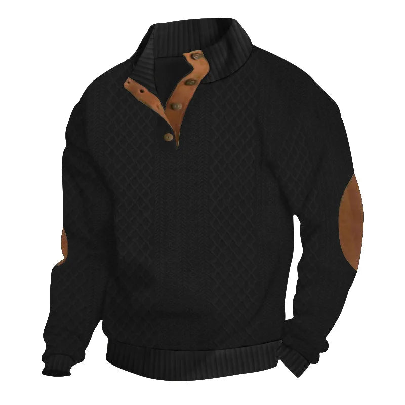 Herren Pullover Sweatshirt Troyer Pulli Sweater Stehkragen Zipper Langarmpulli