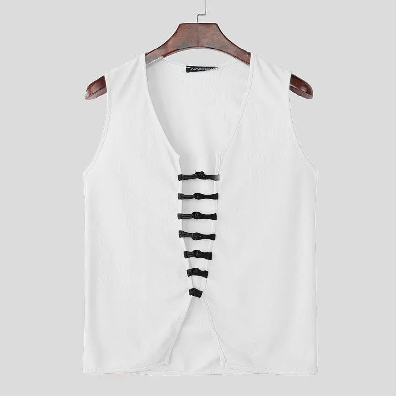 Herren Oberteil Ärmellos Weste Tank Top Sexy Shirt Clubwear Muskel T-Shirt