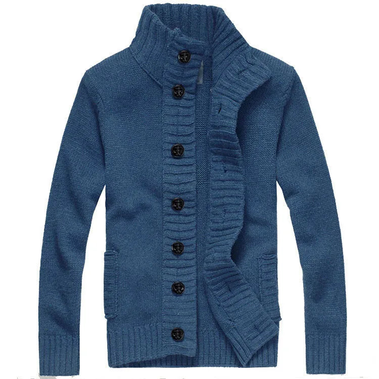 Herren Herbst Jacke Übergangsjacke Sweatjacke Sweater Strickjacke mit Zopfmuster