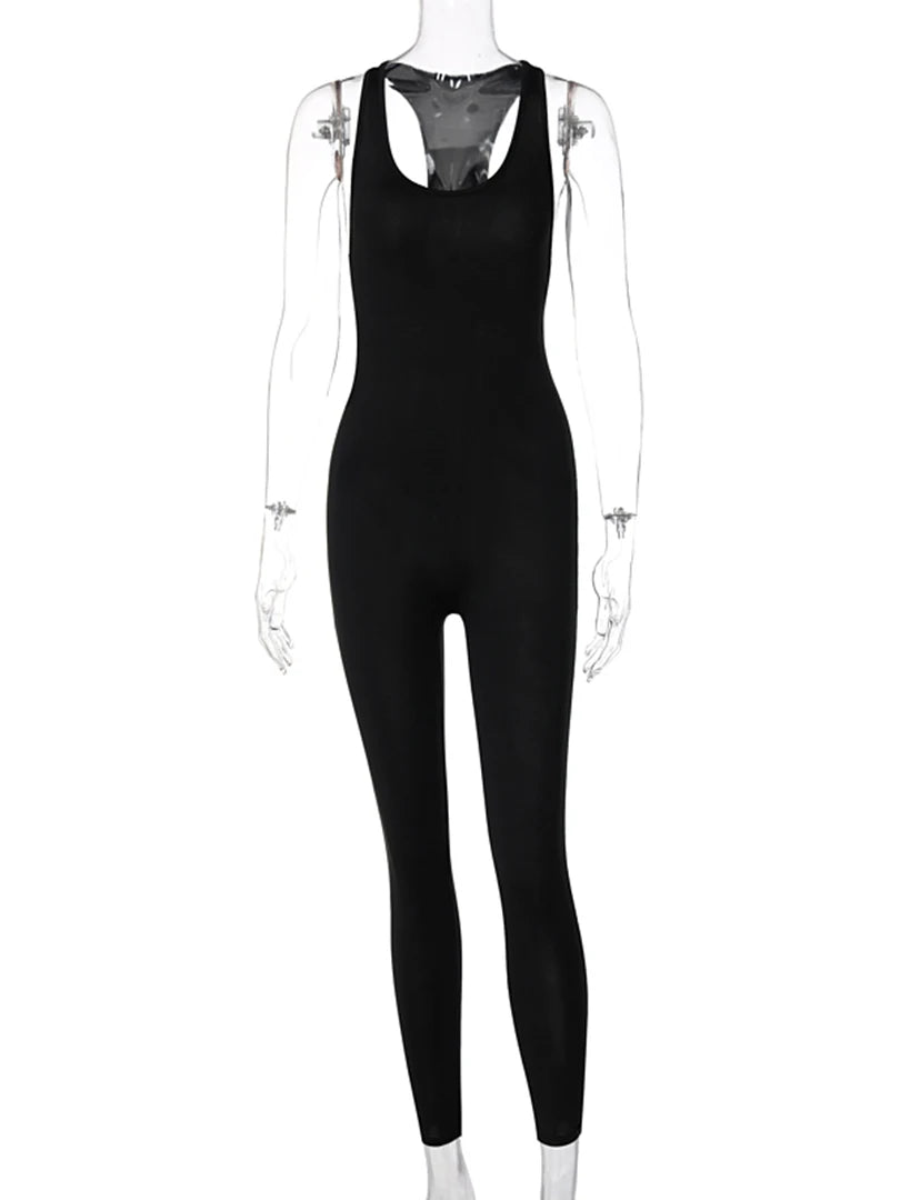 Damen Overall Sport Yoga Hose Sexy Rückenfrei Fitness Anzug Einteiler Sportswear