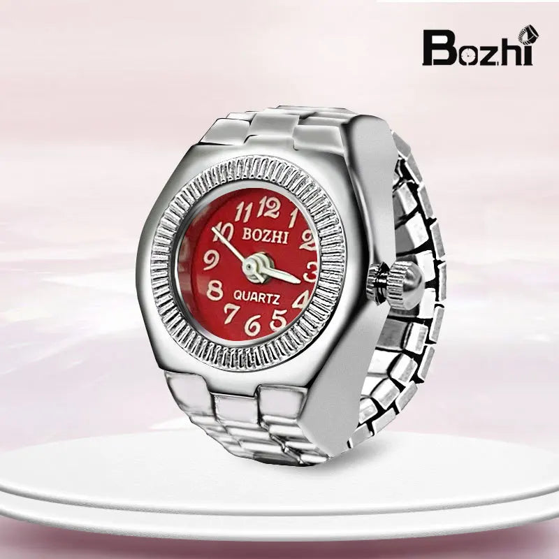 Fashion Fingeruhr Ringuhr Punk Finger Mini Uhr Quarzuhr Ring Herren Damen