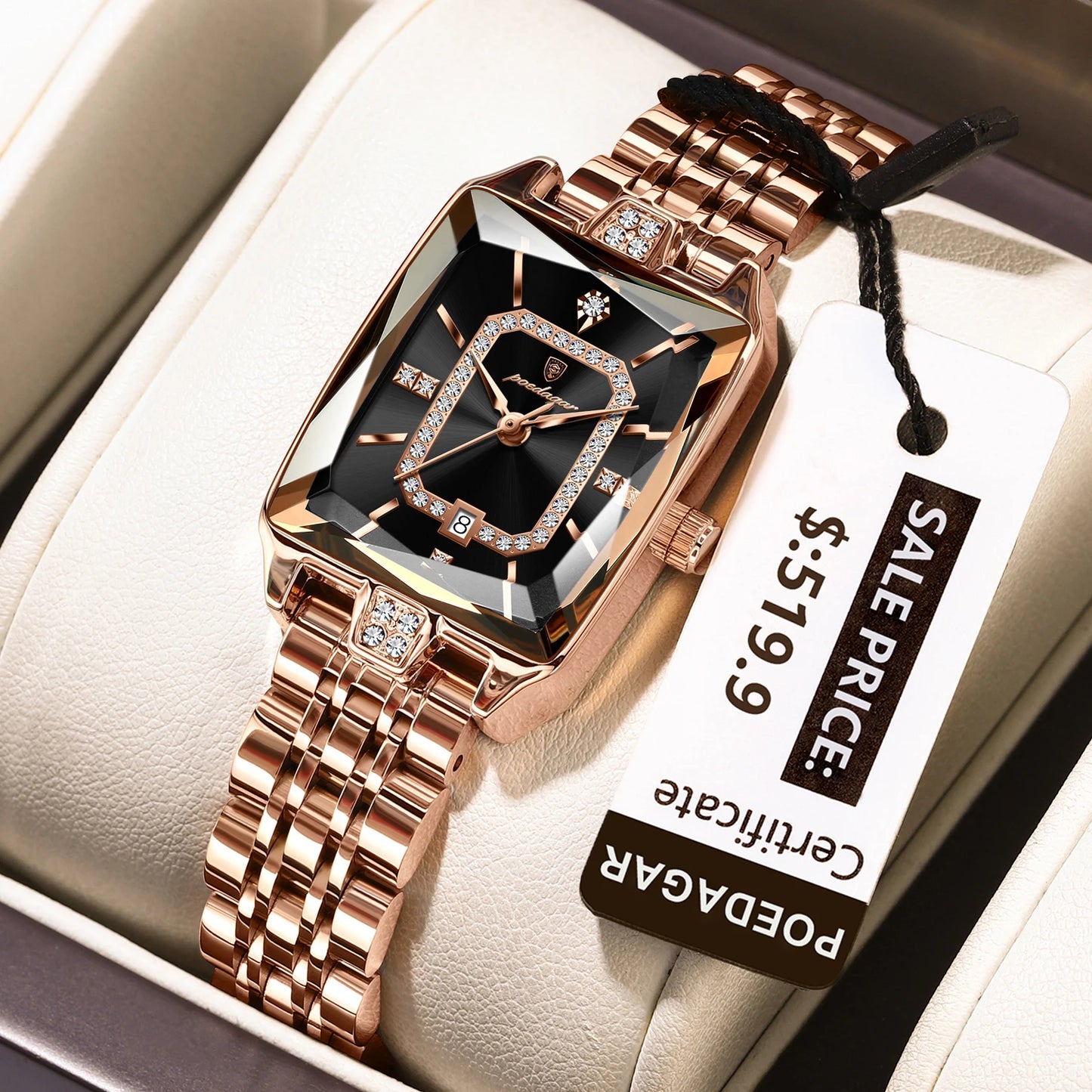 Orologio da Polso Donna Quarzo Quadrante Acciaio Inossidabile Classico Elegante