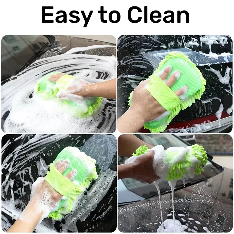 Auto Waschhandschuh Mikrofaserschwamm Microfaser Handschuh Autopflege Autowäsche