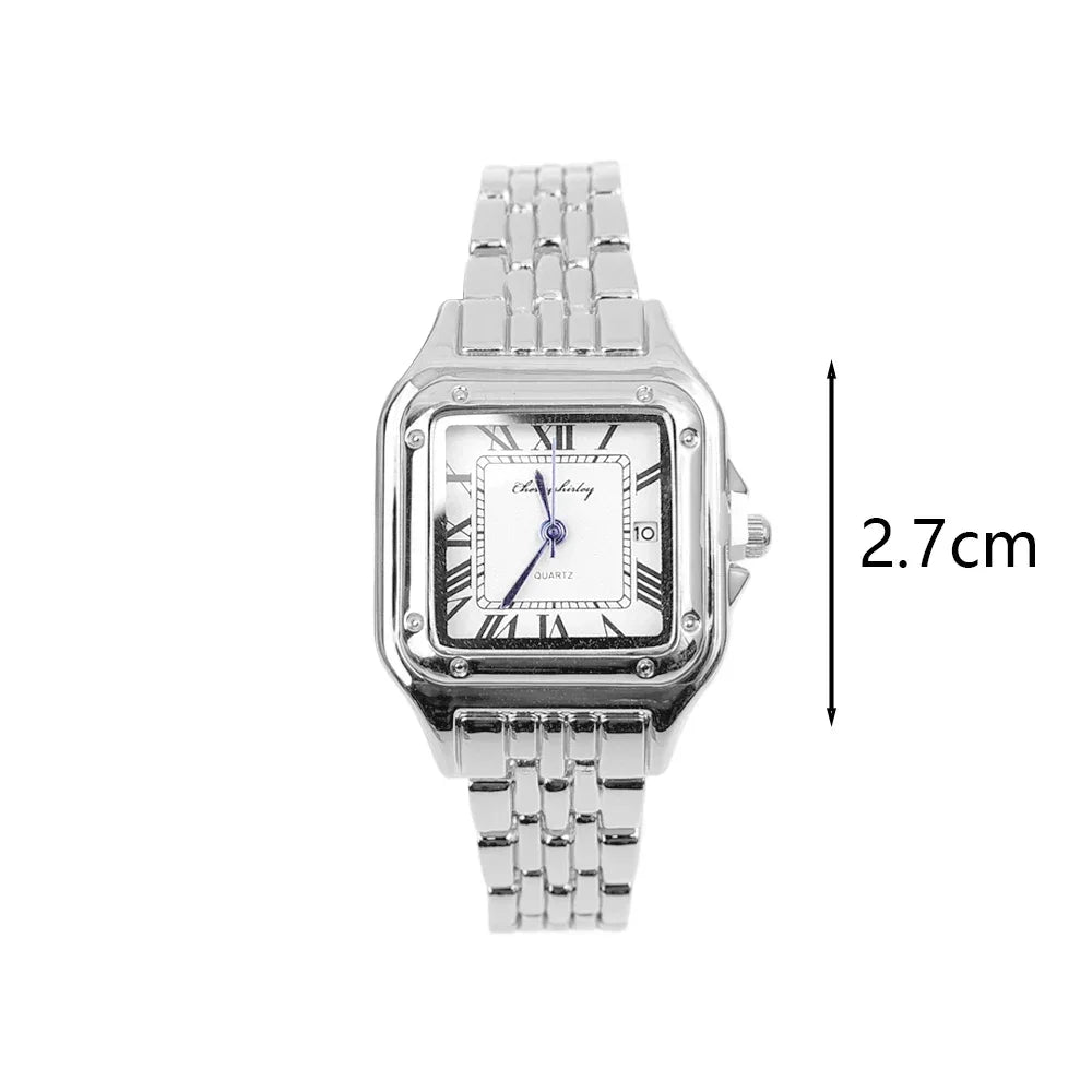 Damen Armbanduhr Quarzuhr Luxus Quartz Armband Uhr Chronograph Business Damenuhr