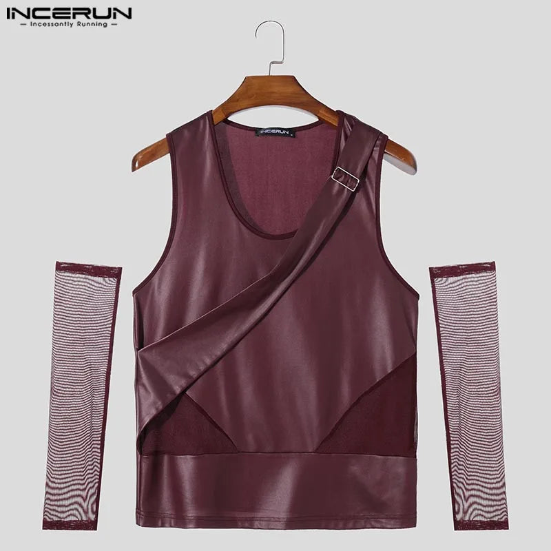 Fetisch Fashion Männer Oberteil Sexy Shirt Herren Body Hemd Transparent Clubwear