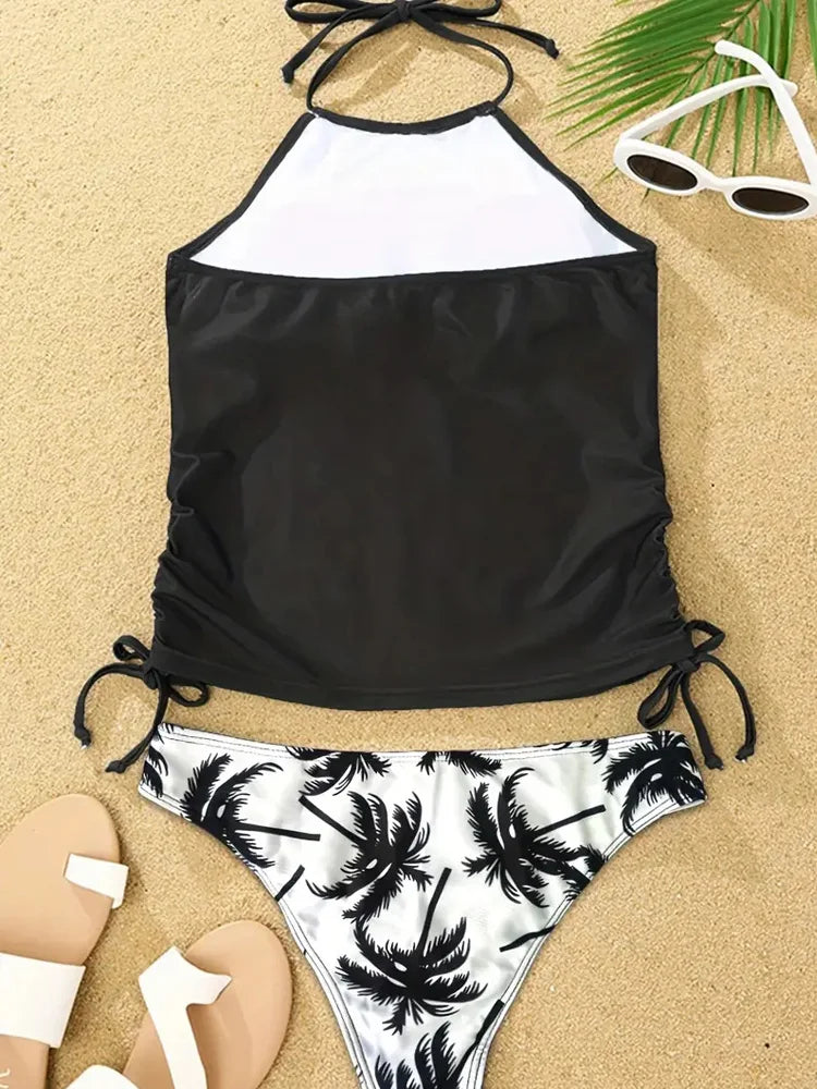 Damen Sommer Top Shirt Damentop Badeanzug Bademode Trägertop Spaghettiträger