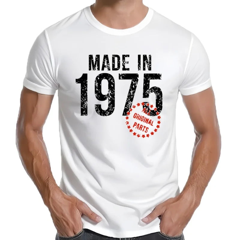 Herren T-Shirt Made In 1975 Shirt Unisex Streetwear Tank Top 100% Baumwolle