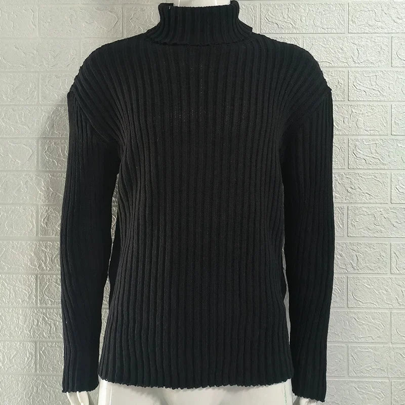Herren Rollkragen Pullover Sweatshirt Pulli Zipper Sweater Shirt Langarmshirt