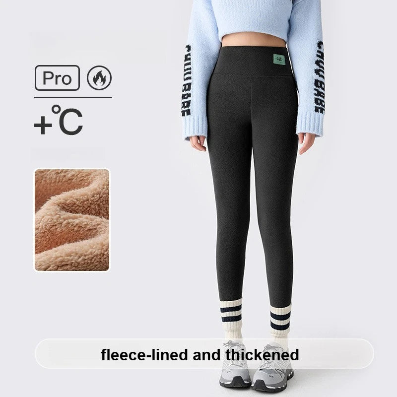 Frauen Hose Winter Leggins Warm Thermohose Innenfleece Blickdichte Strumpfhose