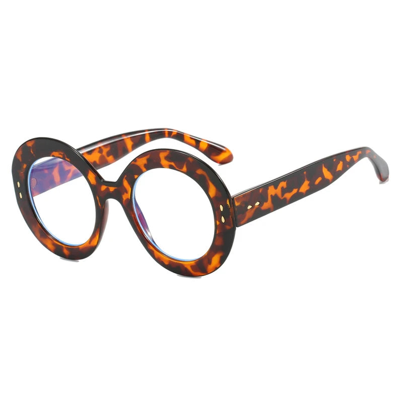 Damen Sonnenbrille Designer Luxus Brille Runde Übergröße Gläser Vintage UV400