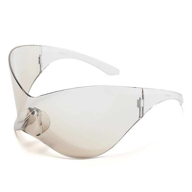 Designer Verspiegelte Sonnenbrille Damen Brille Große Gläser Pilotenbrille UV400