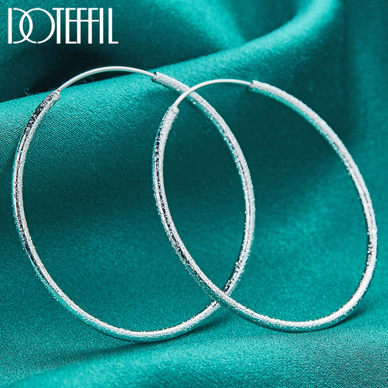 1 Paar Creolen aus 925 Sterling Silber Ohrringe Ohrschmuck Ohrstecker