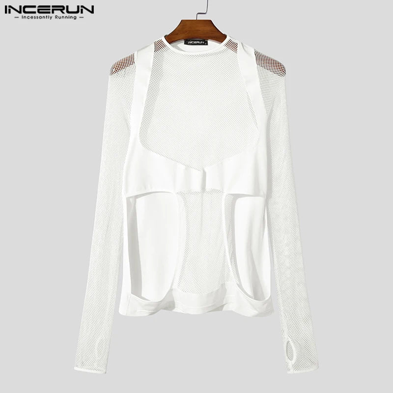 Maglietta Uomo Shirt T-Shirt Canottiera Camicia Maglia Sexy Body Trasparente Top
