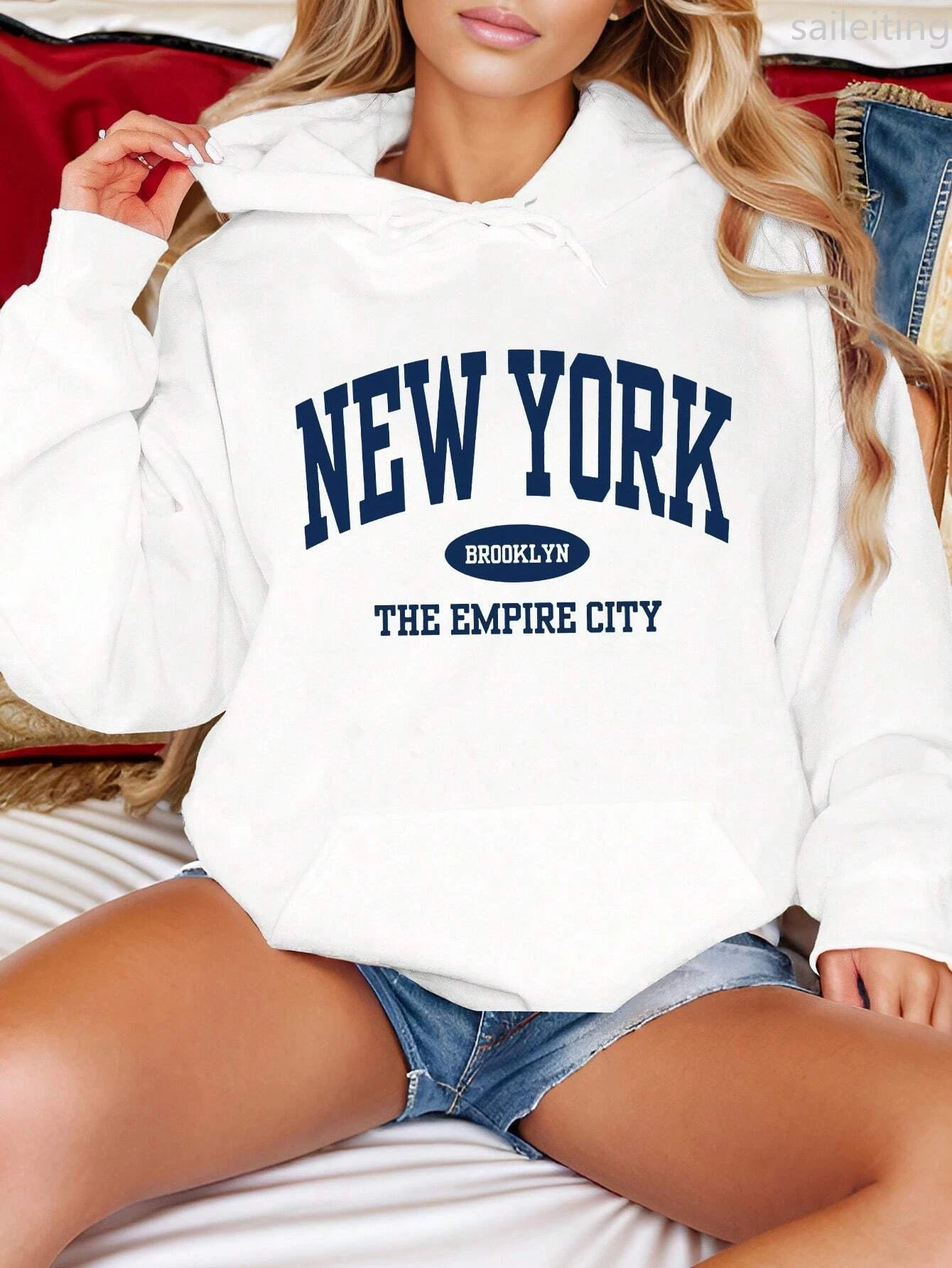 New York City Kapuzenpullover Sweatshirt Hoodie Pulli Damen Kapuzenpulli Shirt
