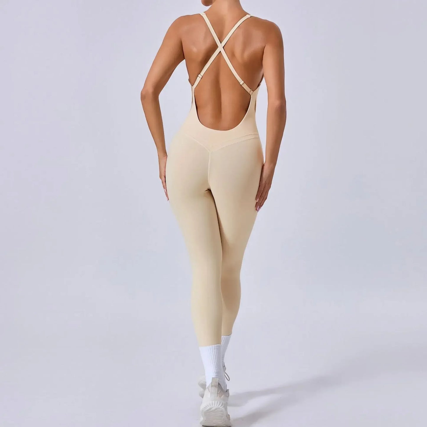 Tuta intera Sportiva Donna Rompers Pantaloni Yoga Palestra Sexy Jumpsuit Tutina