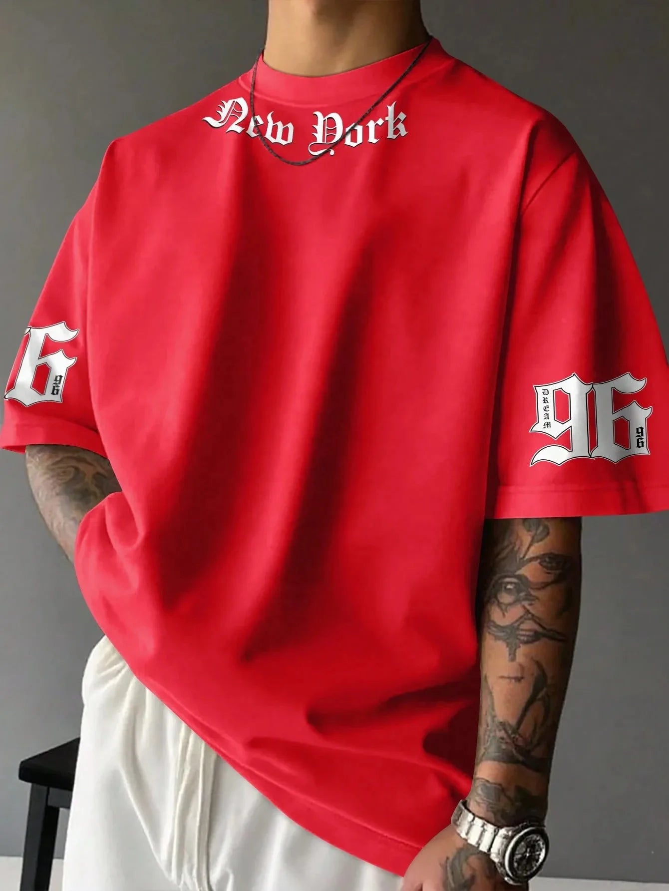 Herren T-Shirt NEW YORK Shirt Rundhals Streetwear Tank Top Hemd Polohemd