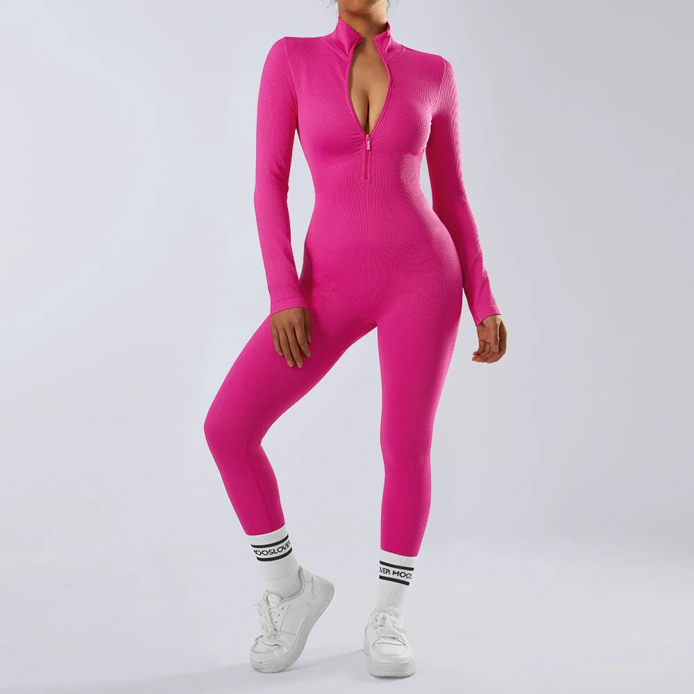 Damen Overall Bodycon Jumpsuit Streetwear Fitness-Strampler Playsuit Bodysuit