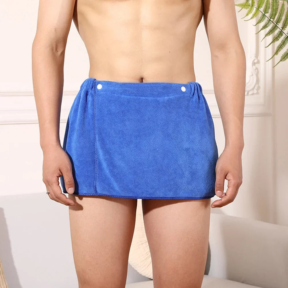 Saunatuch Herren Handtuch Saunakilt Sarong Kilt Wellness Sauna Tuch mit Tasche