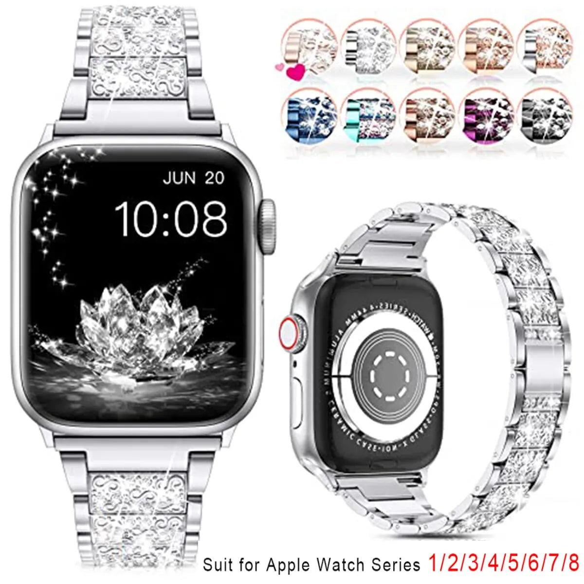 Edelstahlarmband Apple Watch Series 9 8 7 6 5 4 3 SE Ultra Sport Armband iWatch