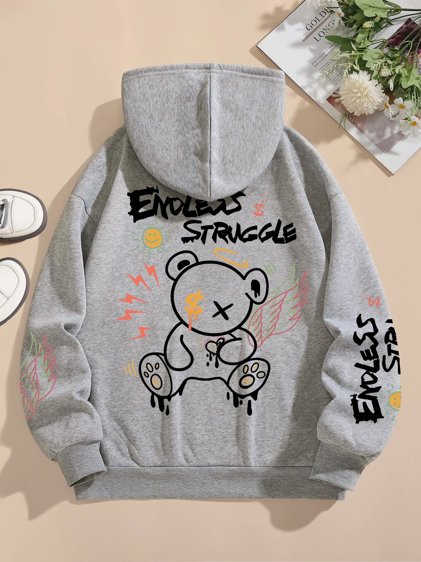 Damen Kapuzenpullover Sweatshirt Hoodie Pulli Kapuzenpulli Streetwear Pullover