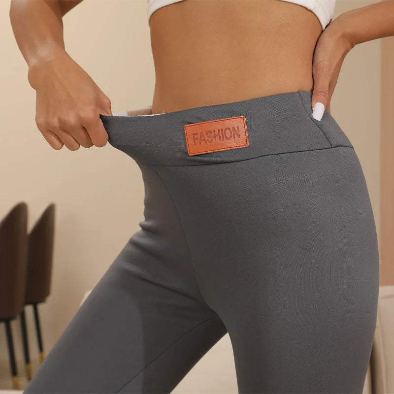 Frauen Hose Winter Leggins Warm Thermohose Innenfleece Blickdichte Strumpfhose