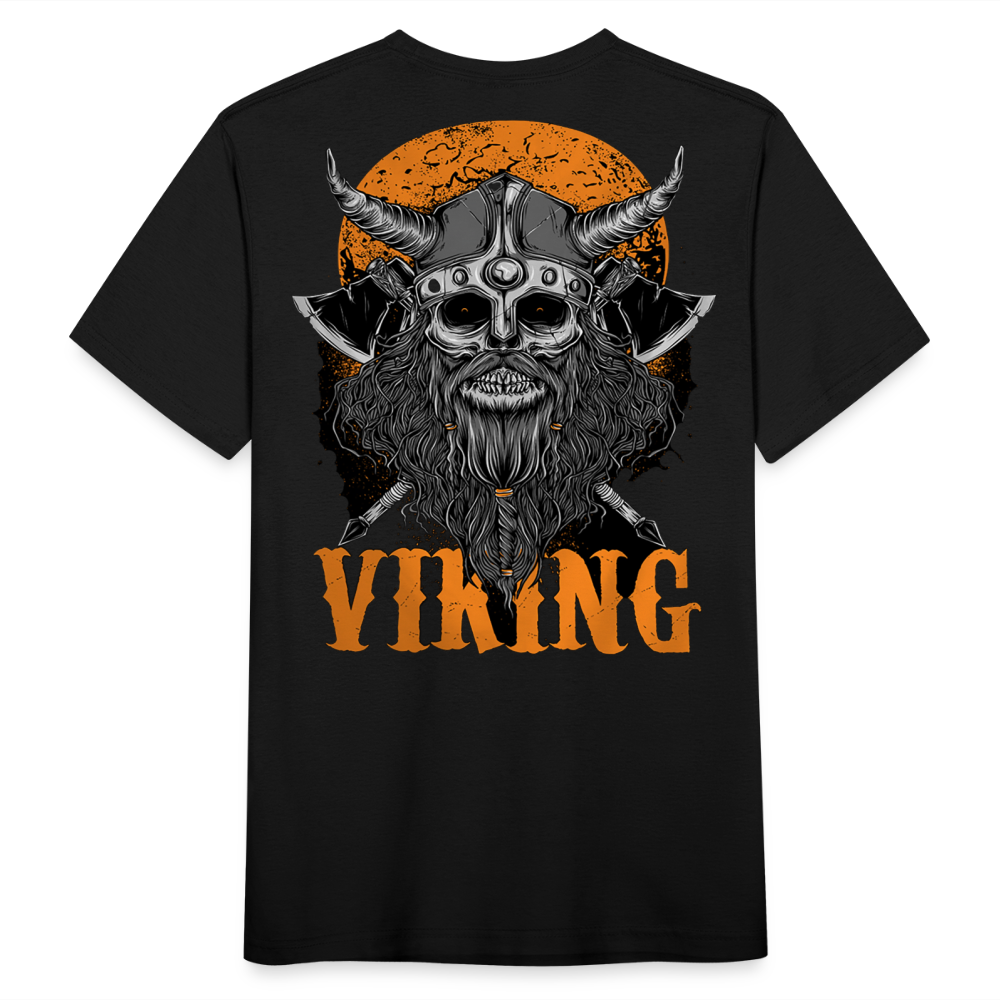 Herren Fashion Vikings Valhalla T-Shirt Rundhals Unisex 100% Baumwolle Streetwear - Schwarz