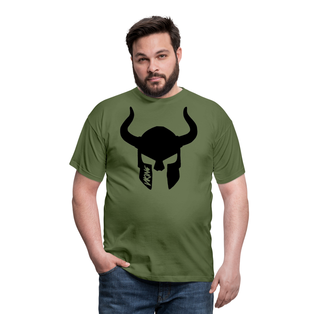 Herren Fashion Vikings Valhalla T-Shirt Rundhals Unisex 100% Baumwolle Streetwear - Militärgrün