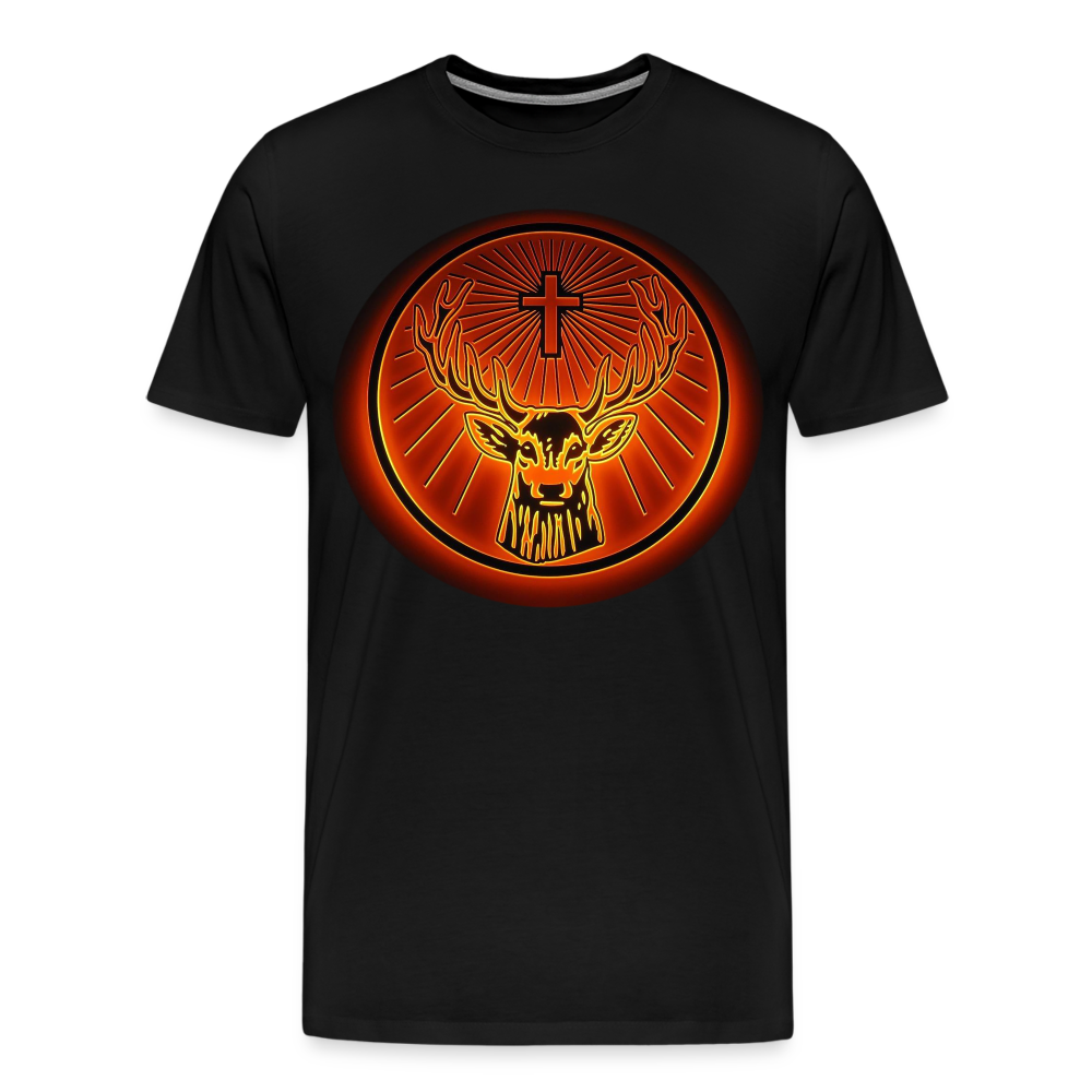 Fashion Herren Jägermeister T-Shirt Rundhals Unisex Sommer Streetwear - Schwarz