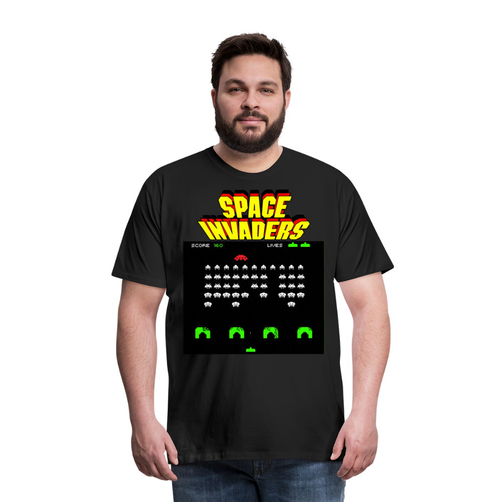 Männer Fashion Vintage 80er T-Shirt Rundhals Unisex Sommer Streetwear - Schwarz