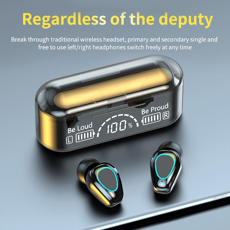 Bluetooth 5,2 Kopfhörer Mini Gaming Headset Stereo Ohrhörer EarBuds mit Mikro