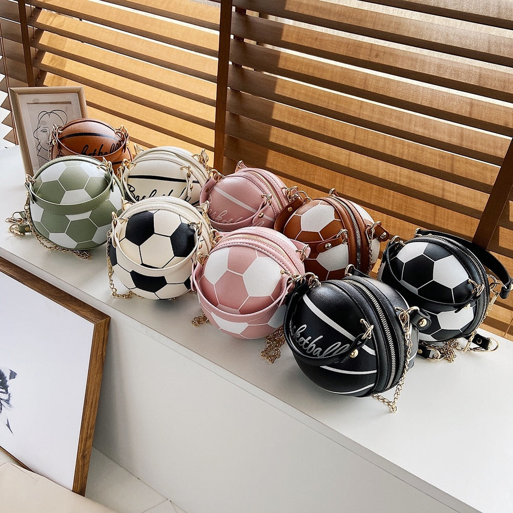 Damen Handtasche Schultertasche Fashion Umhängetasche Basketball
