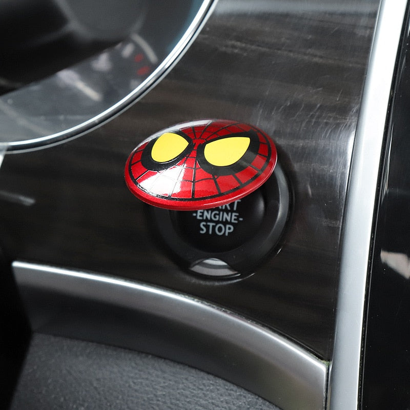 Marvel Spiderman Iron Man Schutzabdeckung für den Startknopf des Automotors