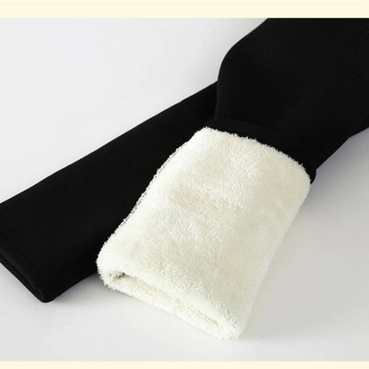 Frauen Winter Warm Thermo Hose Innenfleece Strumpfhose Blickdicht Hosen Leggins