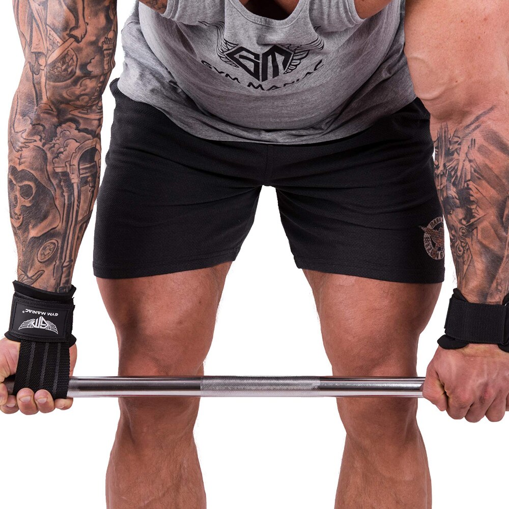 Power Lifting Straps Zughilfen gepolstert Kreuzheben Gym Fitness Herren