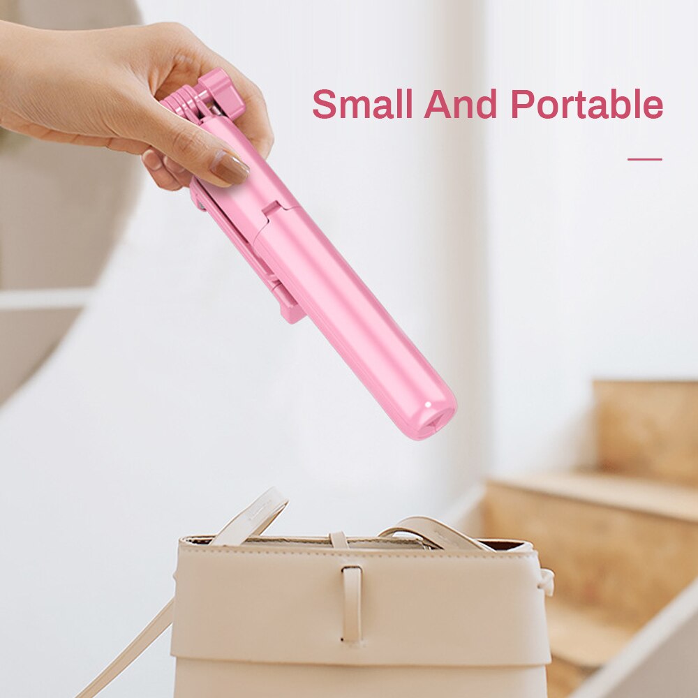4 in 1 Wireless Bluetooth Selfie Stick faltbares Mini-Stativ mit LED-Ringlicht