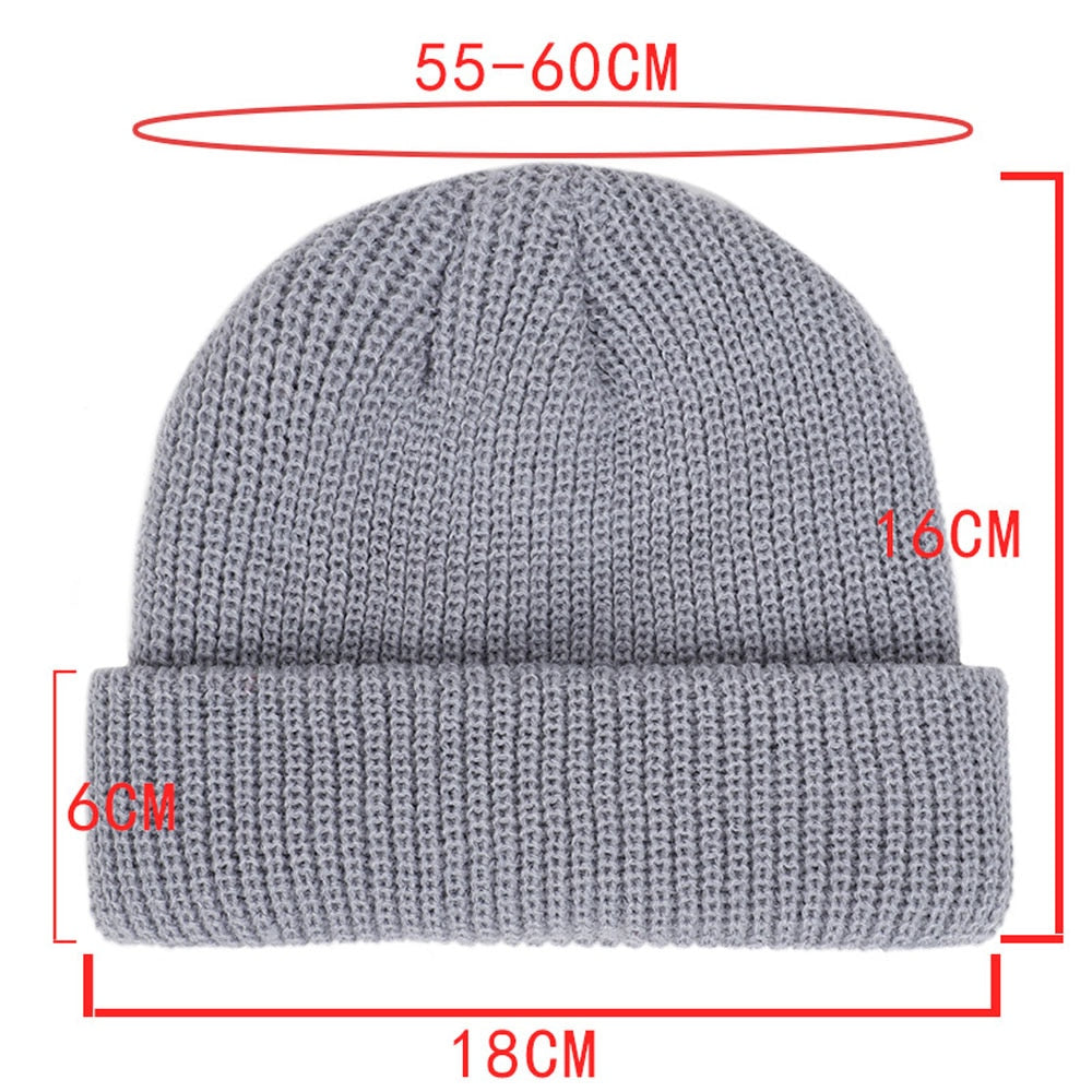 Warme Herren Wintermütze Woll Mütze Strickmütze Kappe Hut Unisex