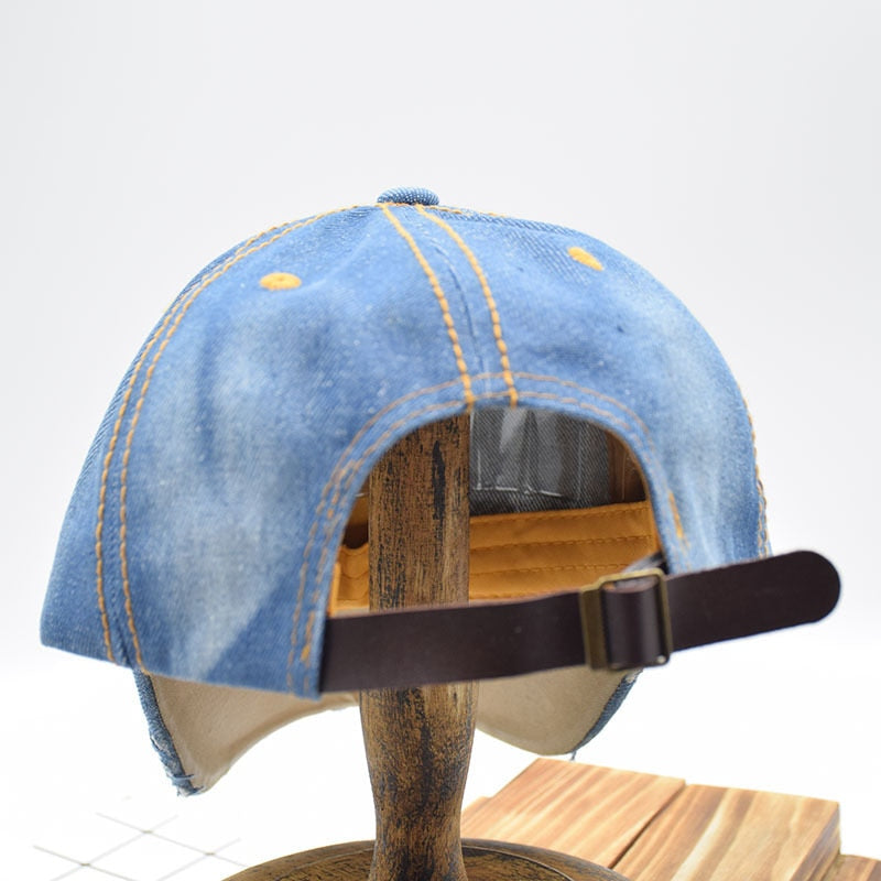 Jeans Cappy Denim Look Basecap Cap Kappe LOVE Strass gebogen Damen