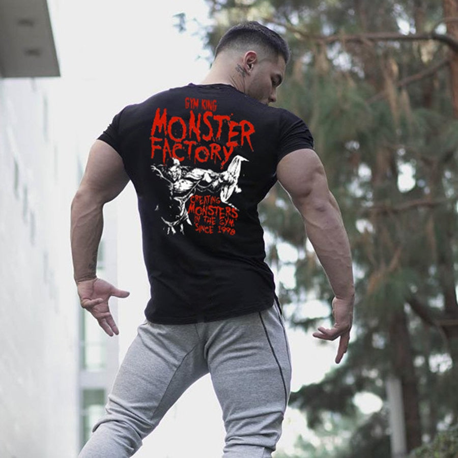 GYM Shirt Sport T-Shirt Men Herren Fitness Sportswear Unisex Streetwear