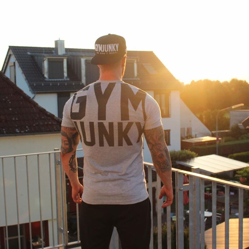 GYM Shirt Sport T-Shirt Men Herren Fitness Sportswear Unisex Streetwear